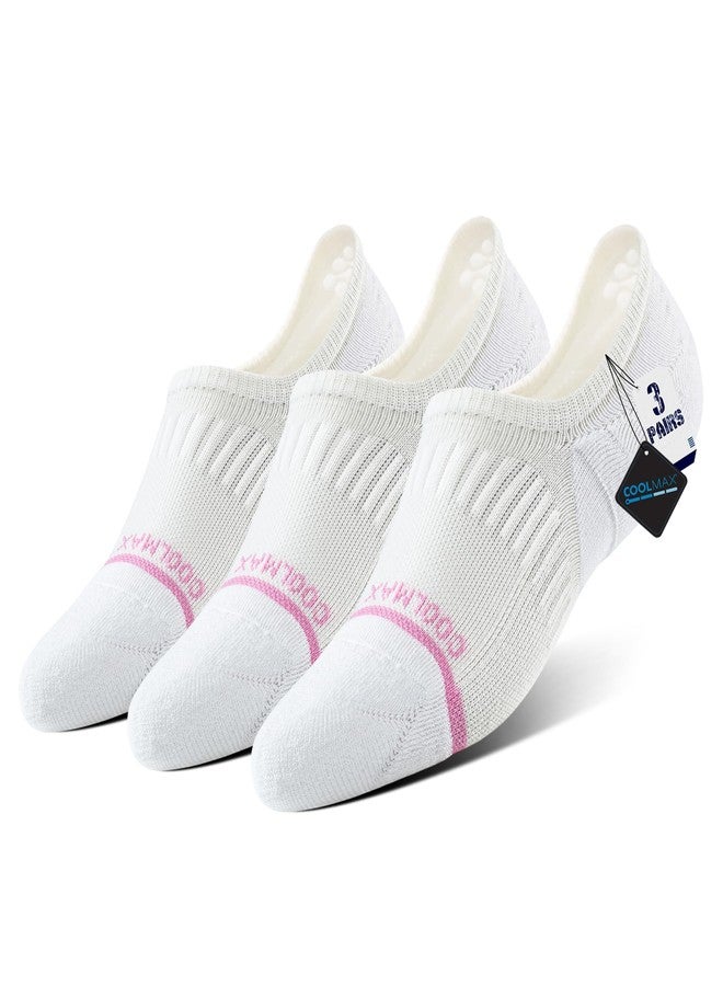 BRISIRA Bamboo Viscose Compression No Show Socks Womens Non Slip Running Athletic Cushion Moisture Wicking Low Cut - Image 1